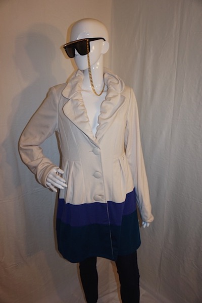 Vintage stella cream blue jacket (nwt), size l