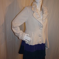 Vintage Stella Cream Blue Jacket (NWT), Size L - Thumbnail 1