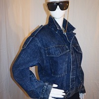 Vintage Guess Dark Jean Jacket, Size L - Thumbnail 1