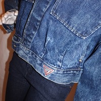 Vintage Guess Dark Jean Jacket, Size L - Thumbnail 3