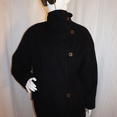 Vintage j.g. hook black pea coat, 1x