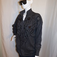 Vintage Escada Dark Gray L/S Top, Size 1X - Thumbnail 2