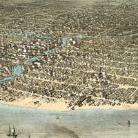 Chicago, IL in 1868 - Bird's Eye View Map, Aerial Map, Panorama, Vintage map, Antique map, Reproduction, Giclée, Framable map, Fine Art - Thumbnail 4