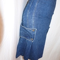 Vintage Oxygen Jean High Waisted Skirt, Size S - Thumbnail 1