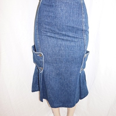 Vintage oxygen jean high waisted skirt, size s