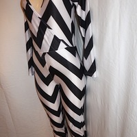 Vintage Eunice Lai Black/White Jumpsuit, S-M - Thumbnail 2