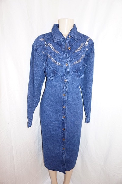 Vintage carolina bay jean blue dress, size 2x