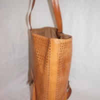 Vintage Christian Tan Leather Purse (Made In Italy) - Thumbnail 3