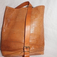 Vintage Christian Tan Leather Purse (Made In Italy) - Thumbnail 4