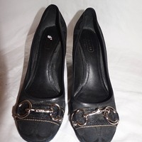 Vintage Coach Black Wedges, Size 9 1/2 - Thumbnail 1