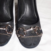 Vintage Coach Black Wedges, Size 9 1/2 - Thumbnail 2