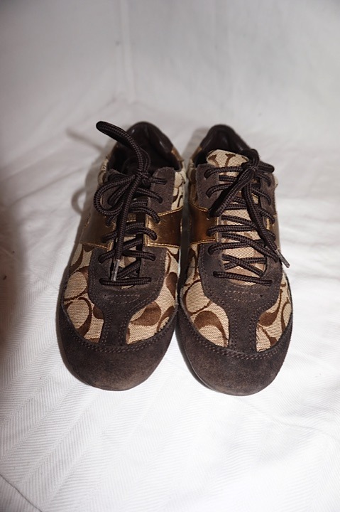 Vintage Coach Brown Sneakers, Size 6