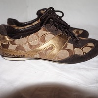 Vintage Coach Brown Sneakers, Size 6 - Thumbnail 2