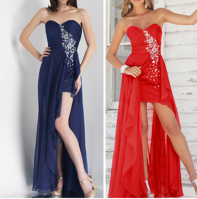 Sexy Short Long Formal Evening Dress