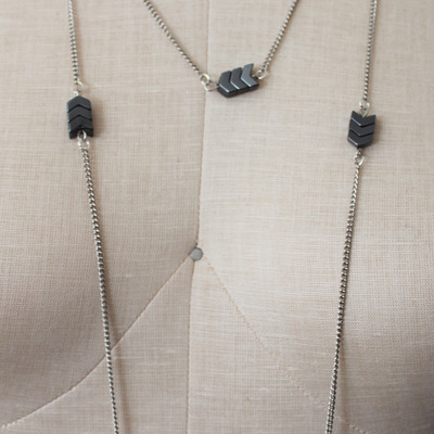 Chevron layers necklace