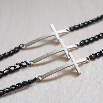 Diamond cross bracelet