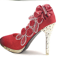 Glitter Crystal Party High Heels - Thumbnail 2