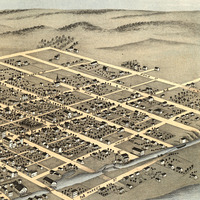 Attica, IN in 1869 - Bird's Eye View Map, Aerial Map, Panorama, Vintage map, Antique map, Reproduction, Giclée, Framable map, Fine Art - Thumbnail 2