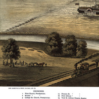 Louisville, KY in 1876 - Bird's Eye View Map, Aerial Map, Panorama, Vintage map, Antique map, Reproduction, Giclée, Framable map, Fine Art - Thumbnail 2