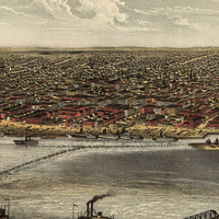 Louisville, KY in 1876 - Bird's Eye View Map, Aerial Map, Panorama, Vintage map, Antique map, Reproduction, Giclée, Framable map, Fine Art - Thumbnail 4