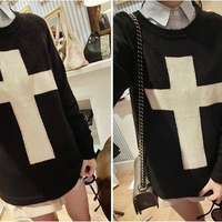 Cross Pattern Sweater - Thumbnail 1