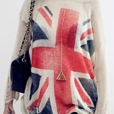 Flag loose sweater