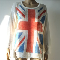 Flag Loose Sweater - Thumbnail 1