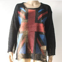 Flag Loose Sweater - Thumbnail 2
