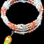 Fun Wrap Bracelet in Orange and Silver-1