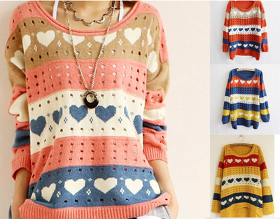 Candy Color Batwing Sweater 