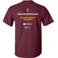 Pella Christian Eagles Maroon/White Beat Cancer T-Shirt - Thumbnail 1