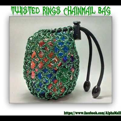 Twisted rings chainmail dice bag