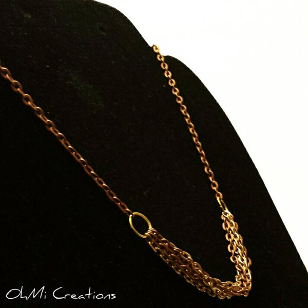 Chain Choker Mixed Metal Necklace