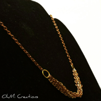 Chain Choker Mixed Metal Necklace