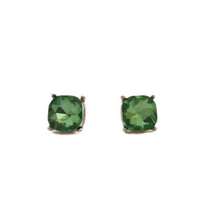 Silver Stone Square Crystal Earrings