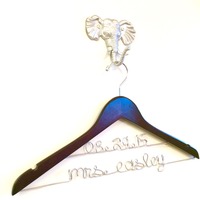 Personalized 2 Line Walnut Hanger - Thumbnail 1