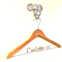 Natural/Maple Wedding Dress Hanger - Thumbnail 1