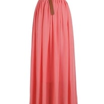 Chiffon Maxi Skirt-Pink