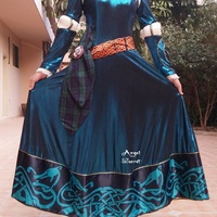 p160 Merida gown brave costume full set dress and belt - Thumbnail 3