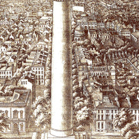 Baltimore, MD in 1880 - View From Washington Monument Looking South, Bird's Eye, Aerial, Panorama, Vintage, Antique, Giclée, Fine Art - Thumbnail 2