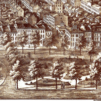 Baltimore, MD in 1880 - View From Washington Monument Looking South, Bird's Eye, Aerial, Panorama, Vintage, Antique, Giclée, Fine Art - Thumbnail 4