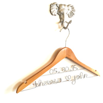 Natural/maple personalized 2 line hanger - Thumbnail 5