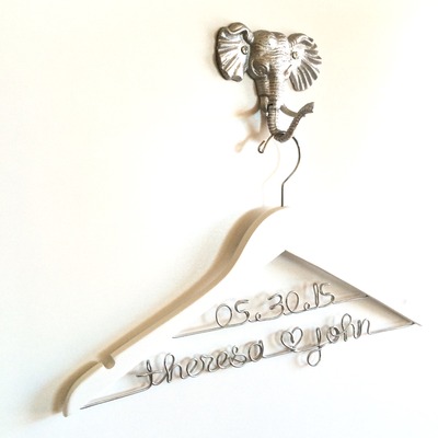 White Personalized 2 Line Hanger