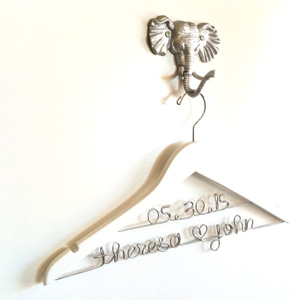 White Personalized 2 Line Hanger