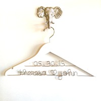 White Personalized 2 Line Hanger - Thumbnail 1