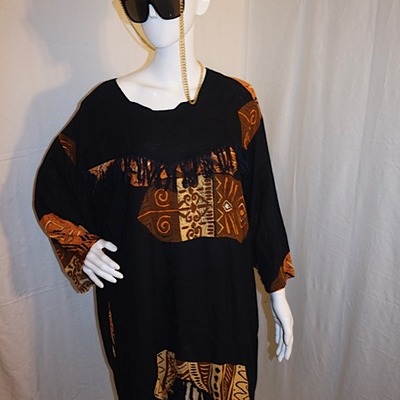 Vintage african essence black african top, size 3x