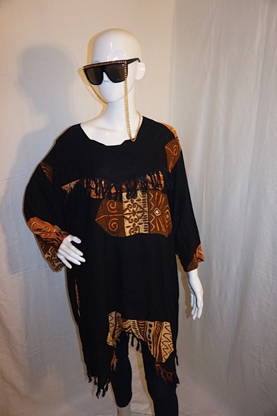 Vintage african essence black african top, size 3x