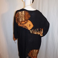Vintage African Essence Black African Top, Size 3X - Thumbnail 3