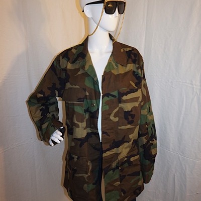 Vintage army fatigue jacket, size 1x
