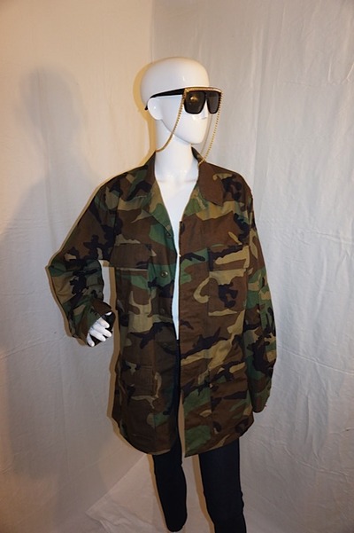 Vintage army fatigue jacket, size 1x